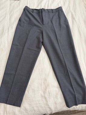 Club Monaco Black and Gray Micro-Pattern Dress Pants